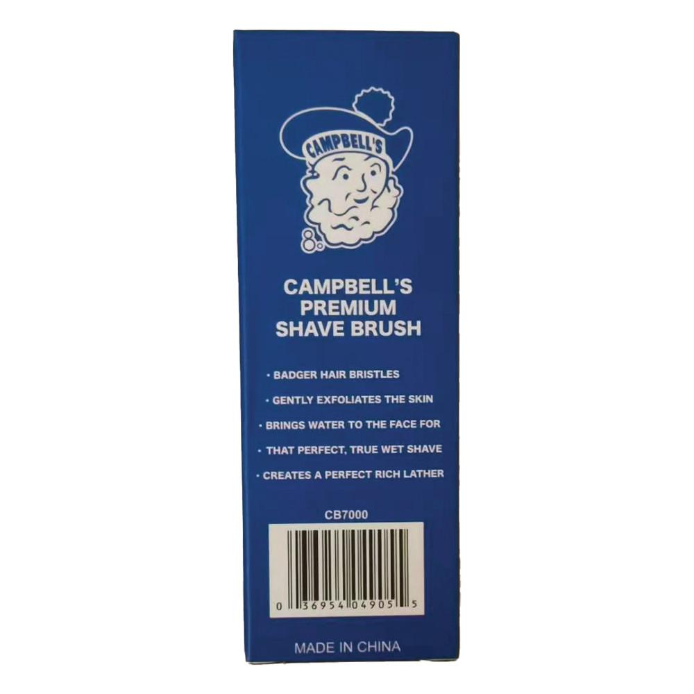 Campbell’s Premium Shave Brush With Badger Hair Bristles