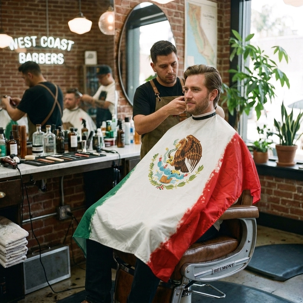 Campbell's Mexico Flag Barber Cape