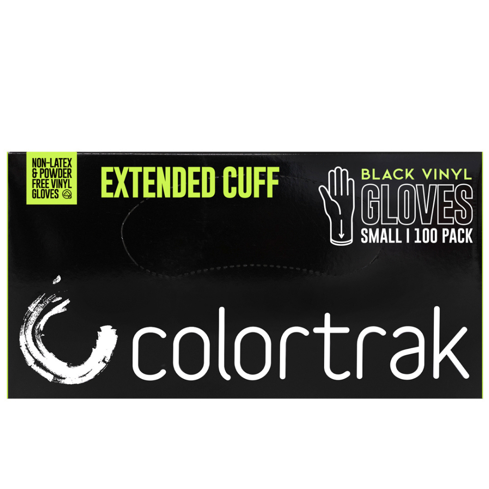 Colortrak Black Vinyl EXTENDED CUFF Gloves