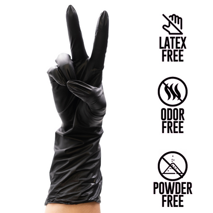 Colortrak Black Vinyl EXTENDED CUFF Gloves