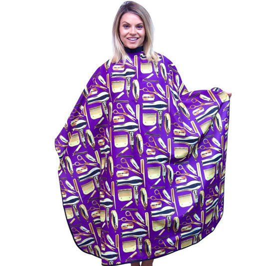 purple barber capes- barber capes- plain color barber capes -solid color capes- professional hair cutting capes -extra large hair cutting cape -hair dresssers capes - barbers cape -king midas capes