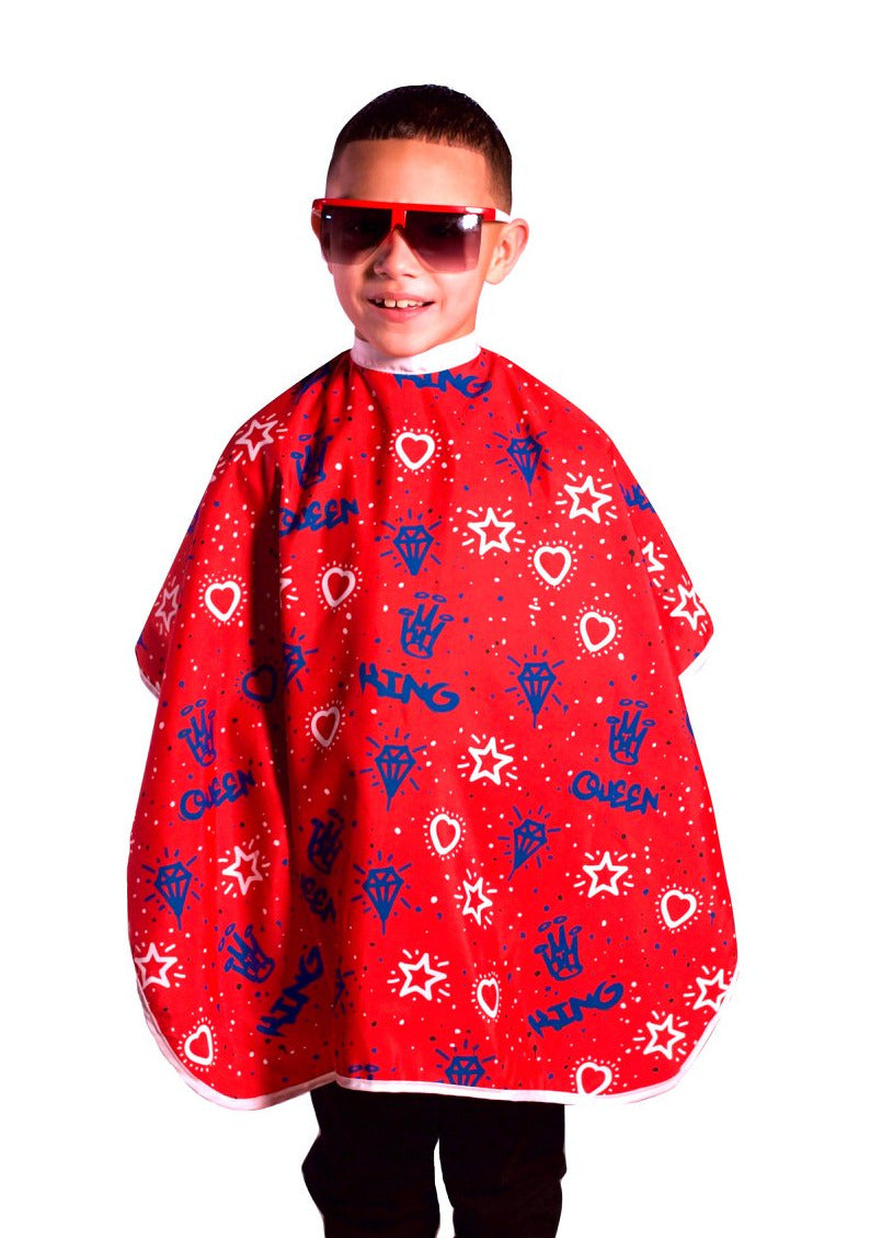 kids barber capes- barber capes for kids-Childrens haircutting capes- unisex kids hair cutting capes -King Midas kids barber Capes