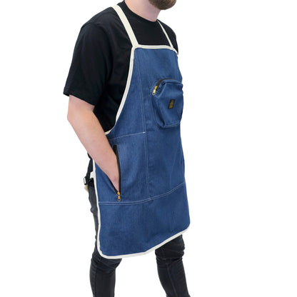 barber apron- barber apron for men- barber apron designer- black barber apron-barber apron for sale - mens barber apron-apron for barbers -barber aprons -hair stylist aprons- best barber apron- hair cutting apron - the denim apron- denim barber apron- bar