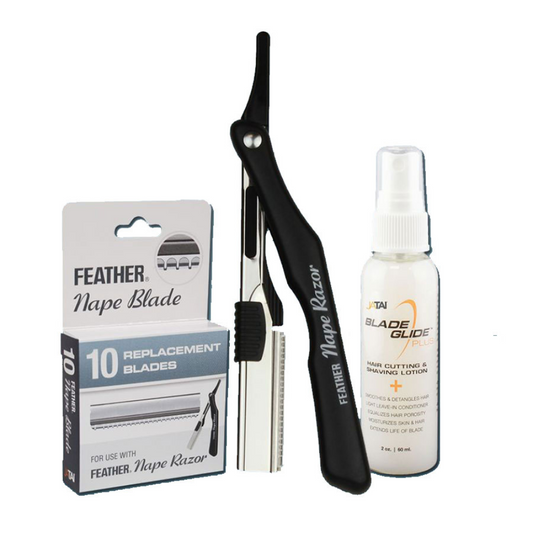 Feather Nape & Body Razor Kit Black