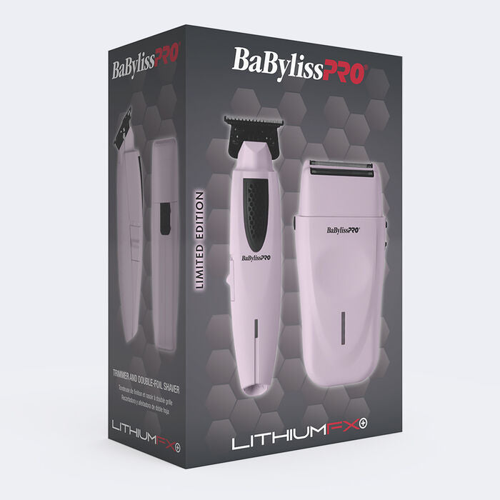 BaBylissPRO Limited Edition LithiumFX+ Trimmer & Double-Foil Shaver Prepack Pink #FX73FSTPKMP