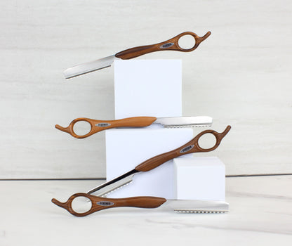 Feather Wood Look Styling Razor