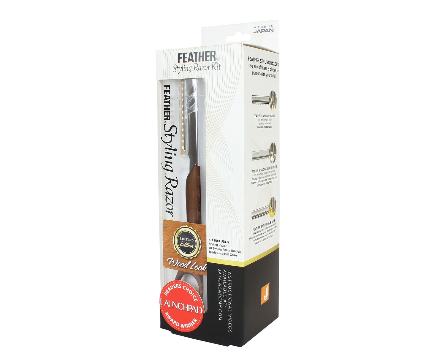 Feather Wood Look Styling Razor Kit