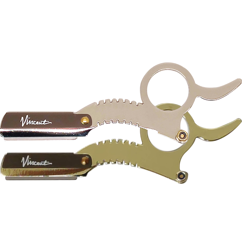 Fraas Finger Razor Vincent Finger Razor (Gold or Chrome) – Appleton Barber Supply