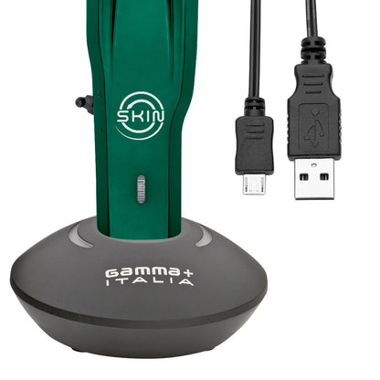 Gamma Skin Professional Bulk Balding Super Torque Modular Cordless Hair Clipper Charging Stand and USB Cord