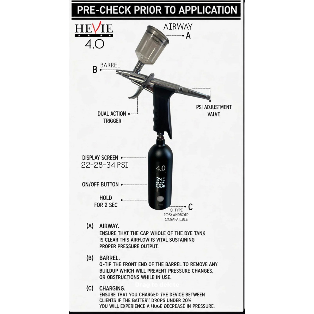 Hevie Enhancement System 4.0 Airbrush Kit