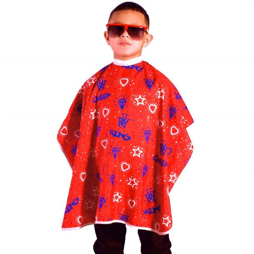 kids barber capes- kids barber capes- barber capes for kids-Childrens haircutting capes- unisex kids hair cutting capes -King Midas kids barber Capes