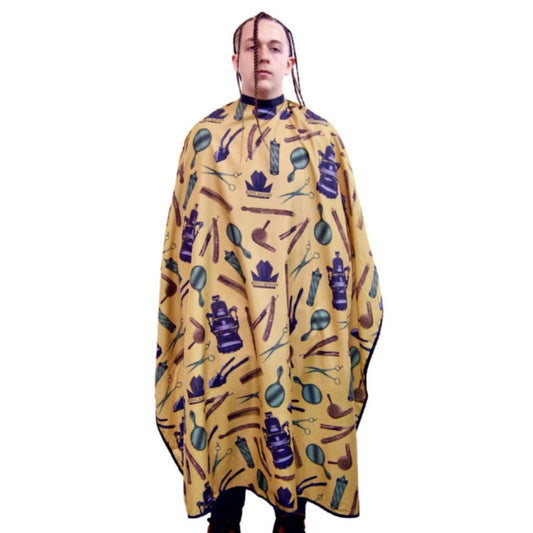 desert gold barber cape-king midas cape- designer barber cap- louis vuitton barber cape- gucci barber cape- versace barber cape- exclusive barber cape - hair cutting cape 