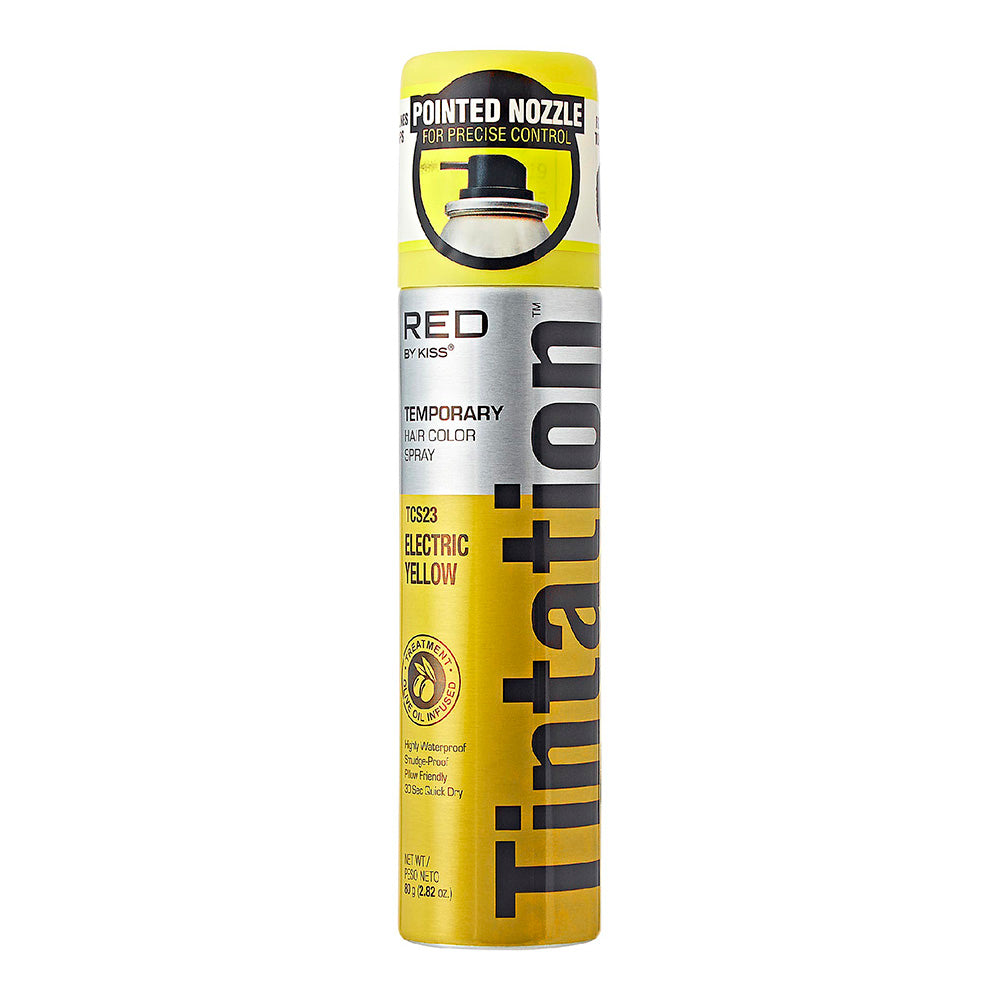 Kiss Tintation Temporary Hair Color Spray Vibrant Collection Electric Yellow