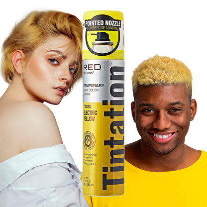 Kiss Tintation Temporary Hair Color Spray Vibrant Collection Electric Yellow