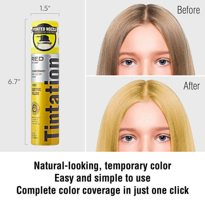 Kiss Tintation Temporary Hair Color Spray Vibrant Collection Electric Yellow