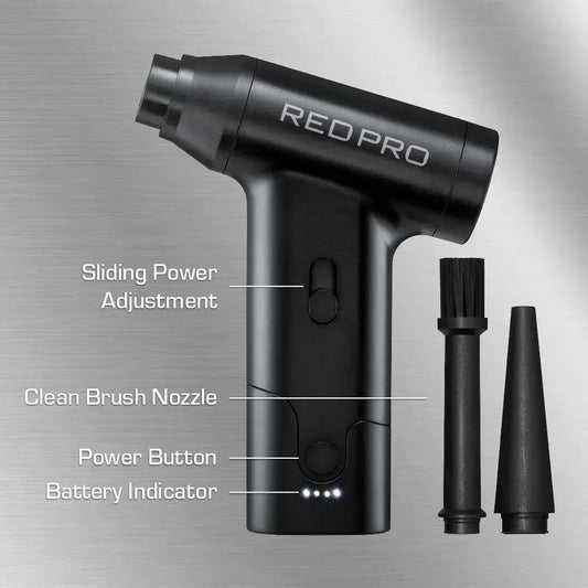 Red PRO Jet King Cordless Electric Compressed Air Duster 