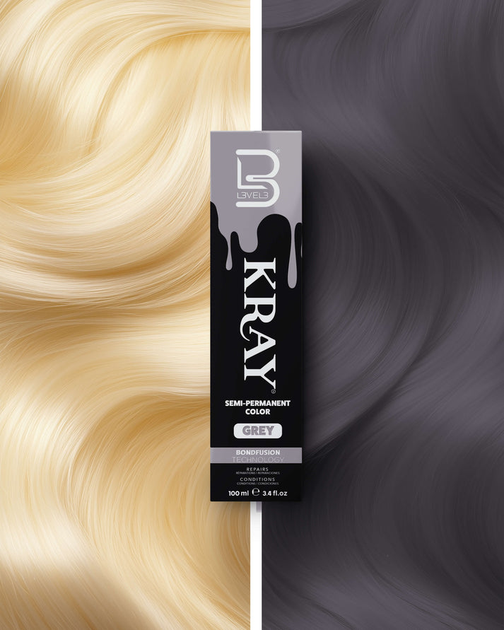 L3VEL3 KRAY Grey Semi Permanent Hair Color