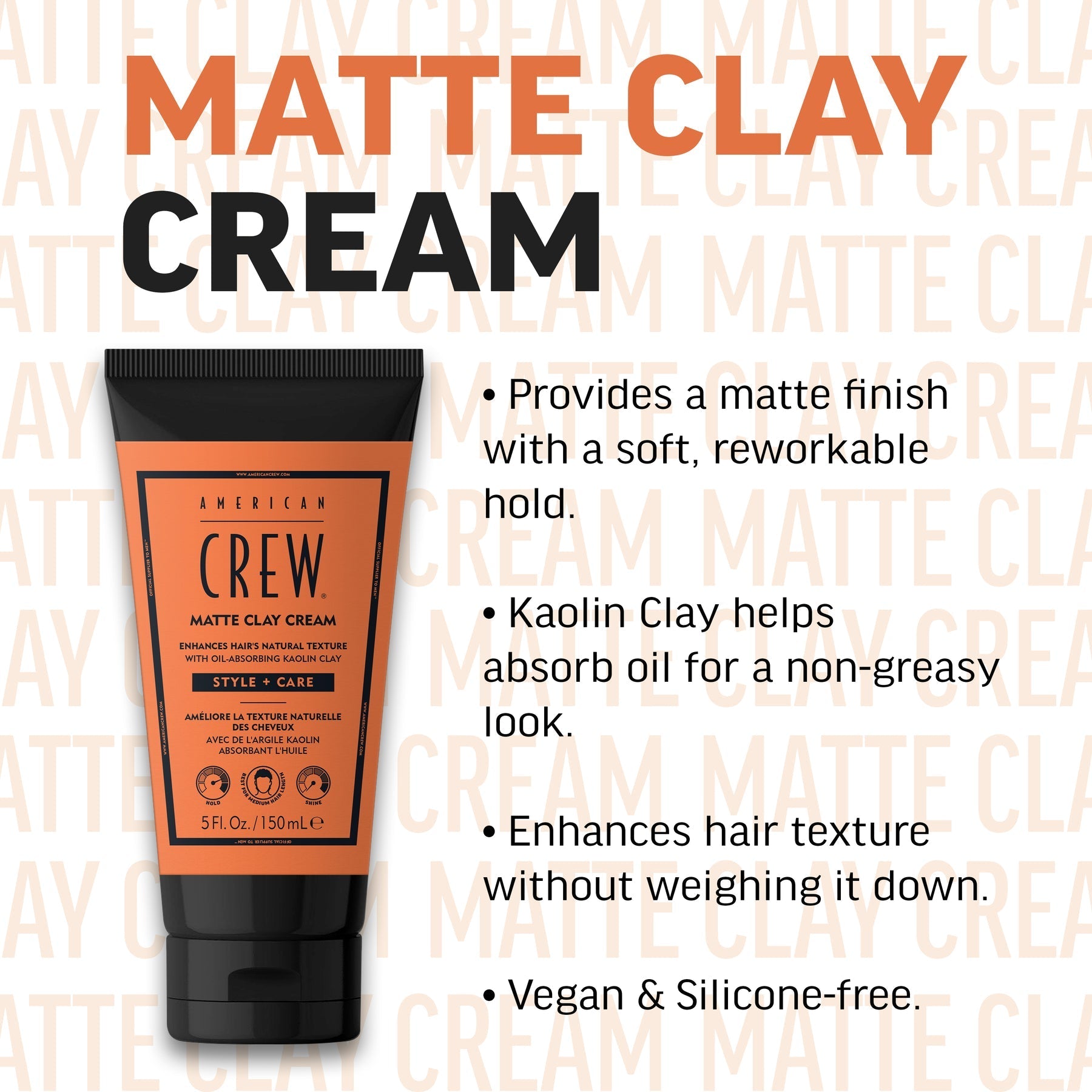 American Crew Matte Clay Cream 5.1 fl oz/ 150mL