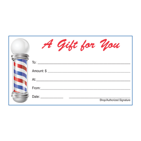 Barber Shop Gift Certificates