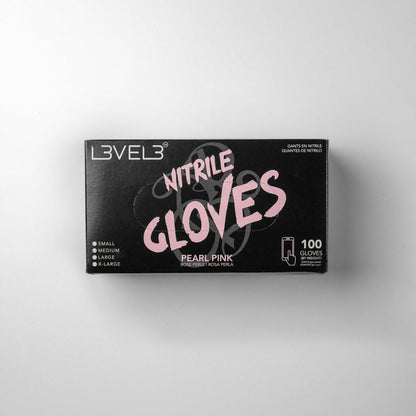 L3VEL3 Professional Barber Nitrile Gloves Pearl Pink