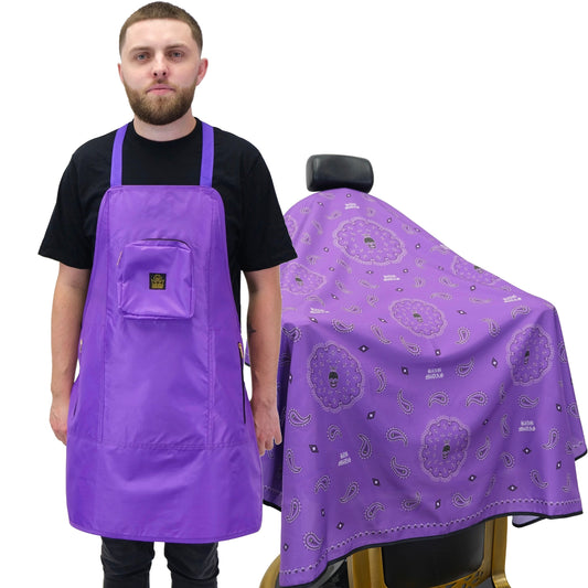 King Midas Chemical Proof Apron & Royal 2 Death Cape Set (Purple)