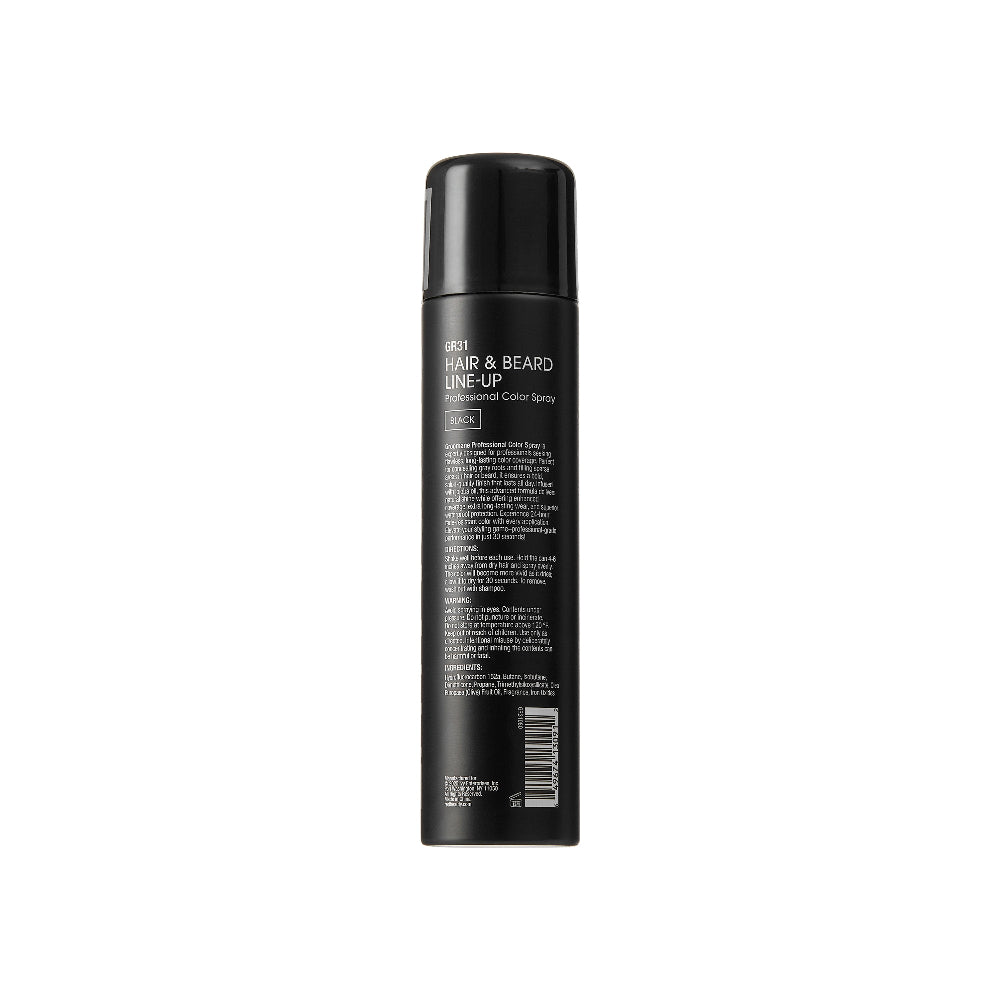 Kiss Red Pro Hair & Beard Line-Up Professional Color Spray Black