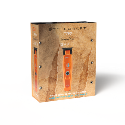 StyleCraft Saber Cordless Digital Brushless Motor Trimmer - Orange #SC421O