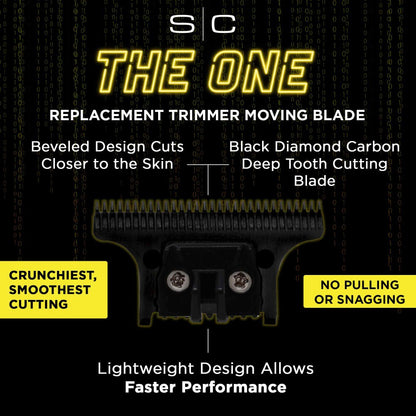 Stylecraft Replacement Moving "The One" Black Diamond Carbon DLC Deep Tooth Trimmer Blade SC532B