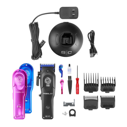 StyleCraft Rebel 2.0 Professional Hair Clipper with Super C4RBN Motor #SC601M