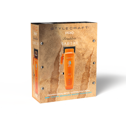 StyleCraft Saber 2 Cordless Digital Brushless Motor Clipper - Orange #SC617O