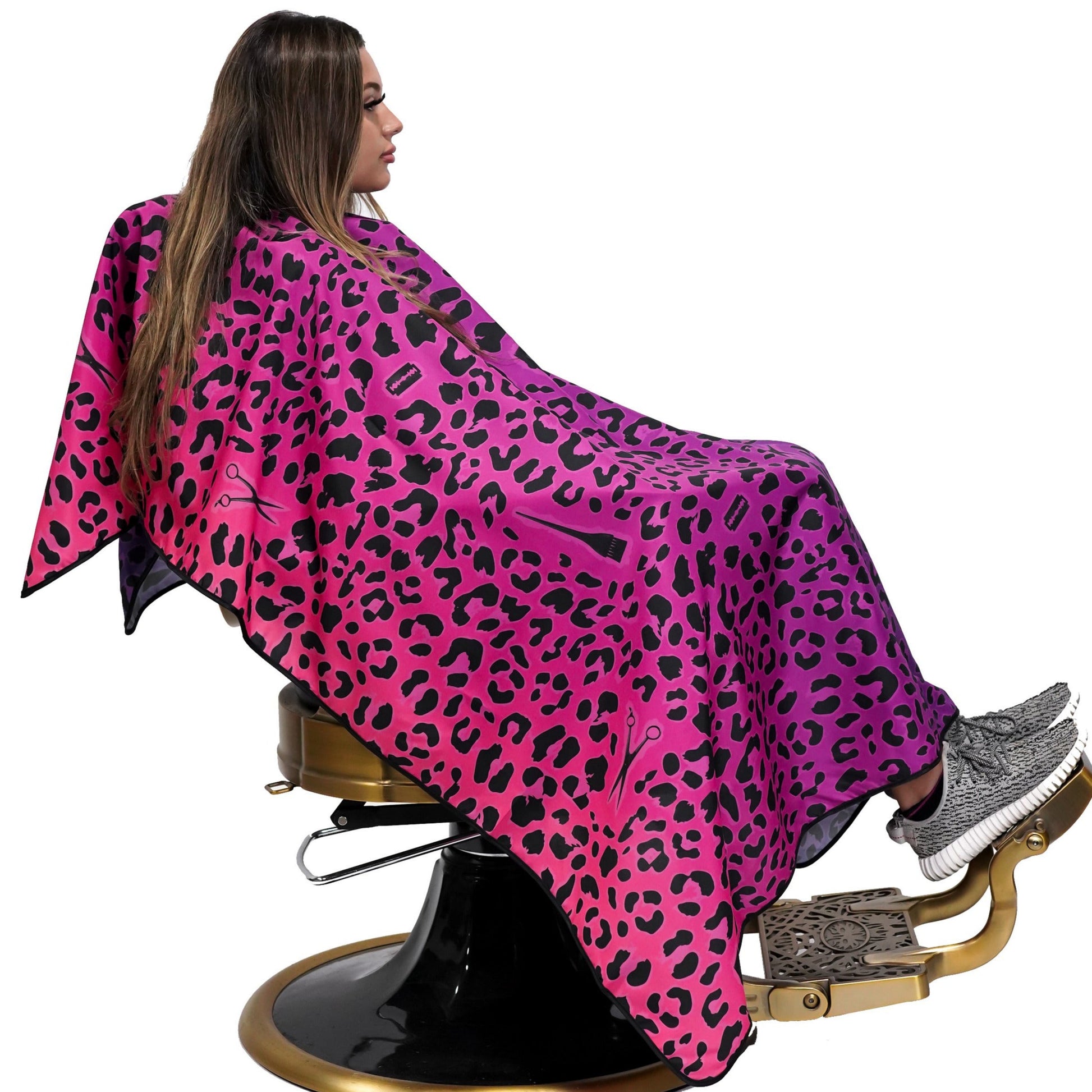 leopard print barber cape- leopard barber cape-king midas cape- designer barber cap- louis vuitton barber cape- gucci barber cape- versace barber cape- exclusive barber cape - hair cutting cape 