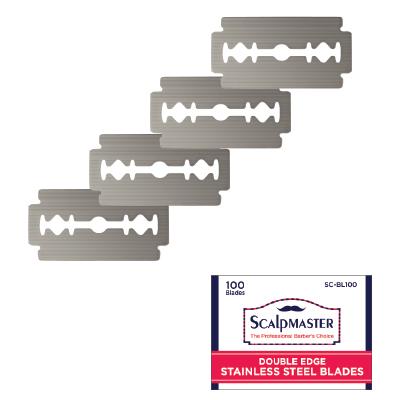 Scalpmaster 100 Count Double Edge Stainless Steel Blades