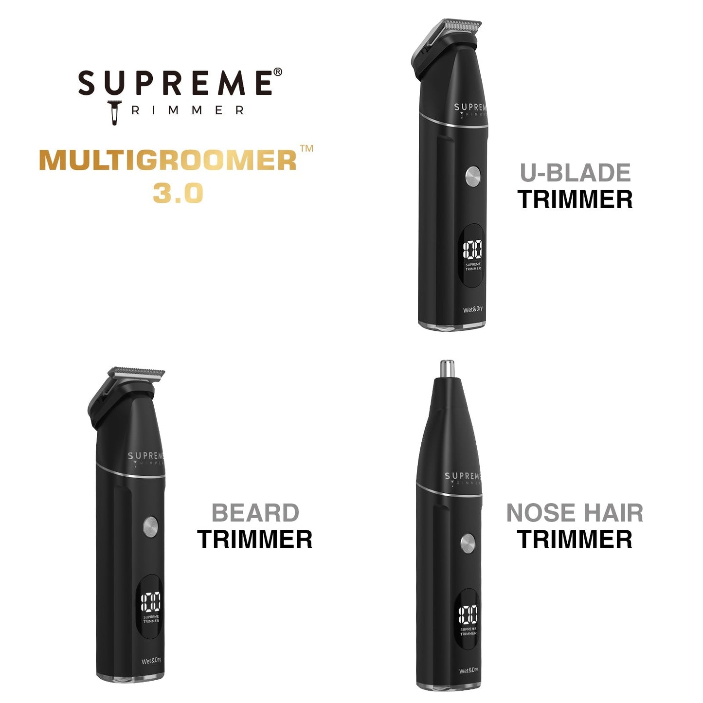 Supreme Trimmer Multigroomer 3.0 Wet/Dry 14 Piece Set