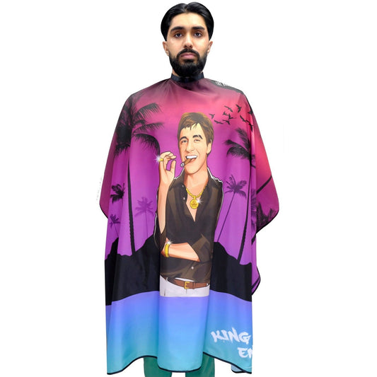 scarface barber cape- barber cape- barber capes -barber cape for men- tony montana barber cape - scarface hair cutting cape