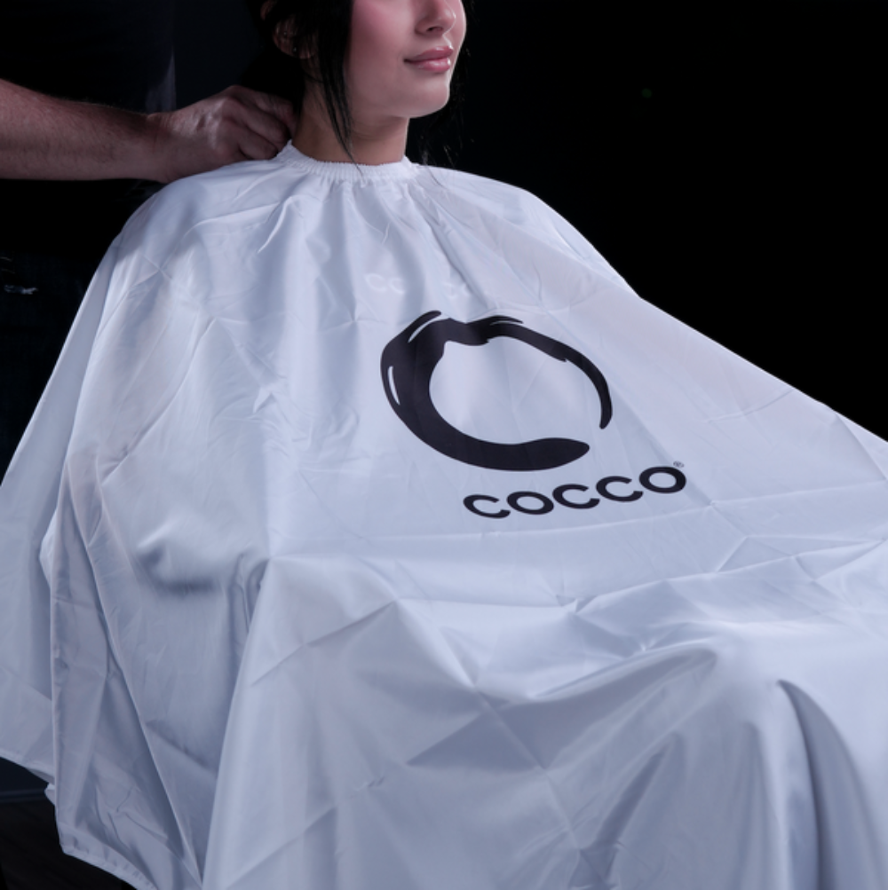Cocco Hair Professional Barber Cutting Cape - Black or White