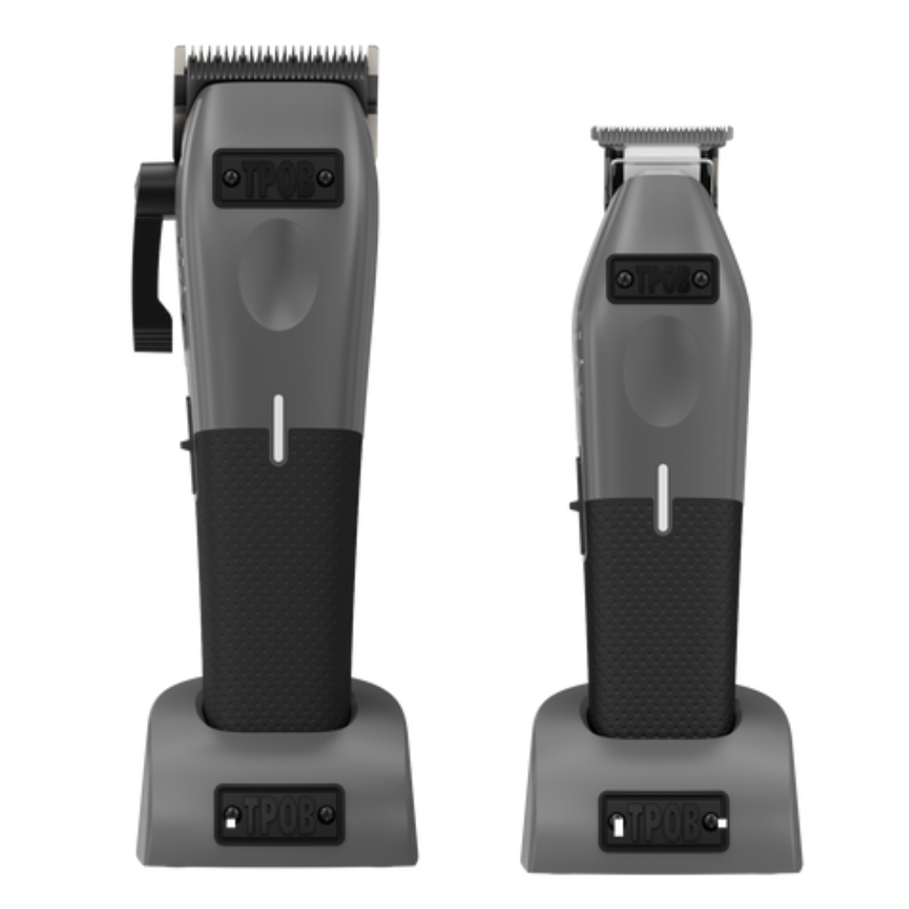 TPOB PLAY Gun Metal Grey Clipper & Trimmer Bundle