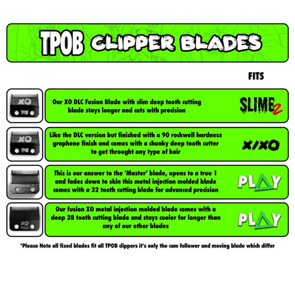 TPOB CLIPPER BLADES CHART