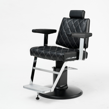 Takara Belmont Dainty Diamond Stitch Barber Chair Black