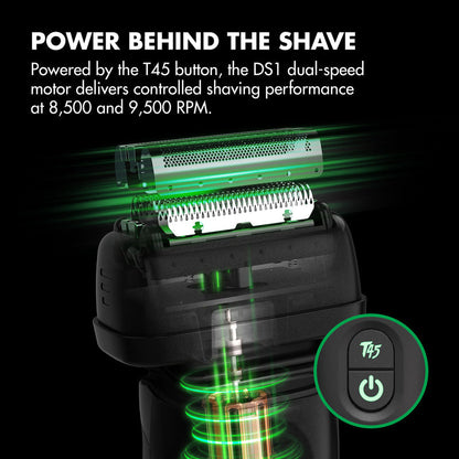 PRE ORDER NOW │BaBylissPRO X Tomb45 Wireless-Charging Double-Foil Shaver #FXT45FS - Black