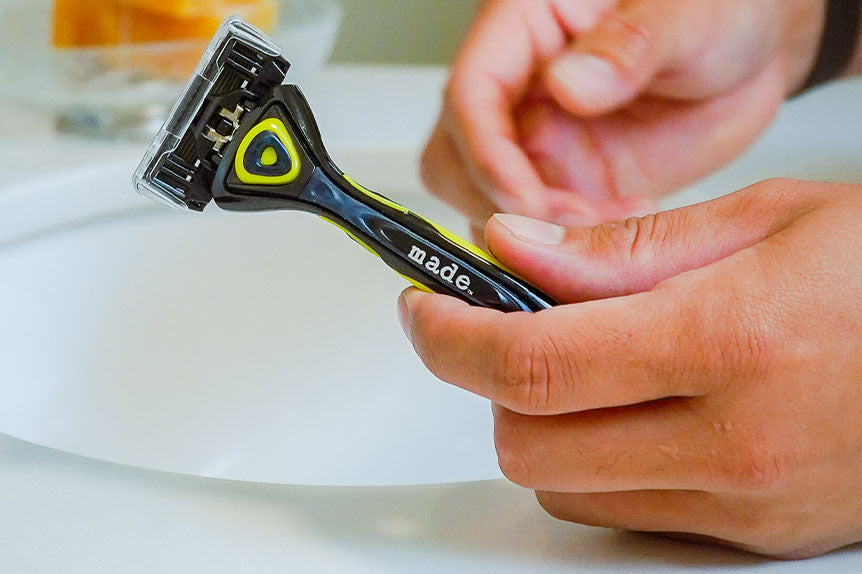 Made Our World Famous 'Made' Razor W/ 4-Pack of Blades Included