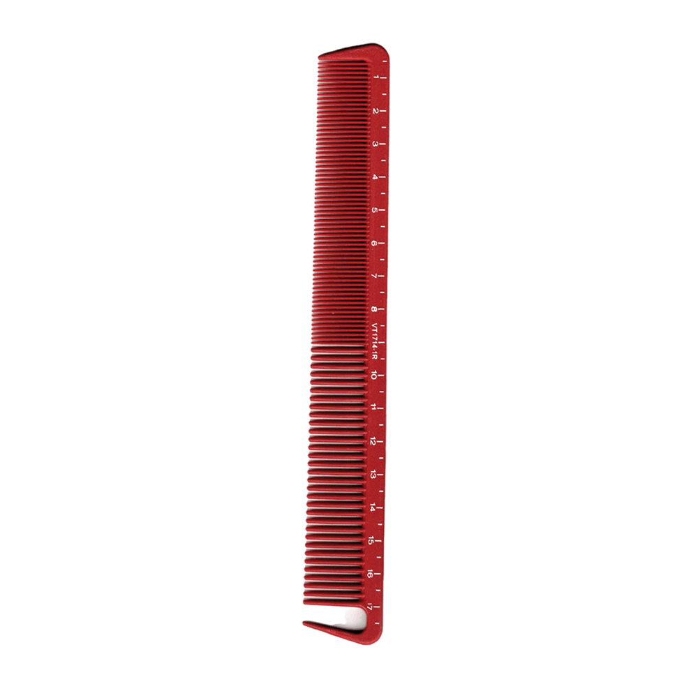 Vincent K.D. Collection Ceramic Red Hook All Purpose Comb 7.25" #VT1714-1R
