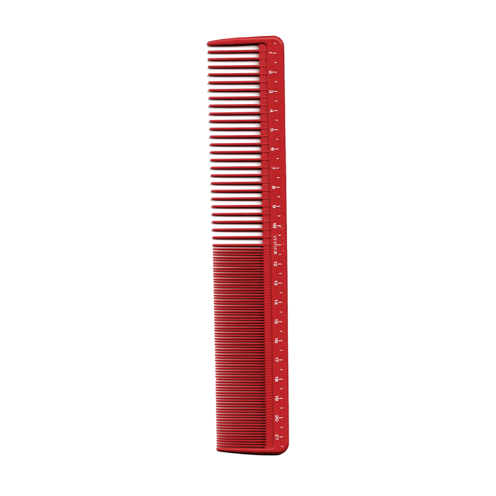 Vincent K.D. Collection Ceramic Marceling Comb 8-3/4" Red #VT1717-R