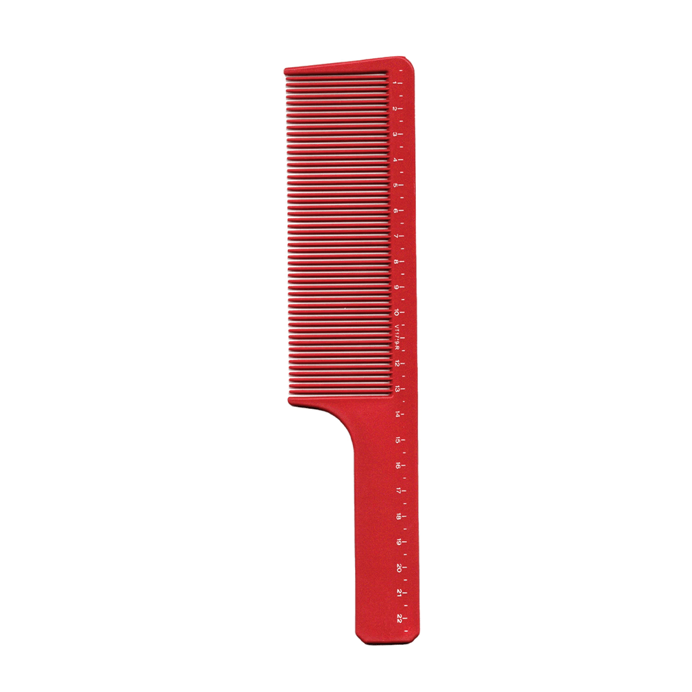 Vincent K.D. Collection Ceramic Red Flat Top Comb 9" #VT1719-R