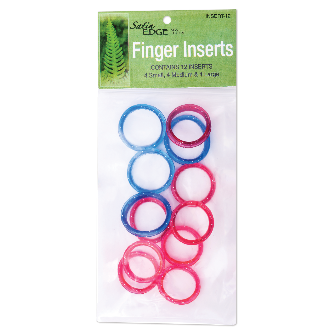 Satin Edge Finger Insert Set, 12 Pc. #INSERT-12