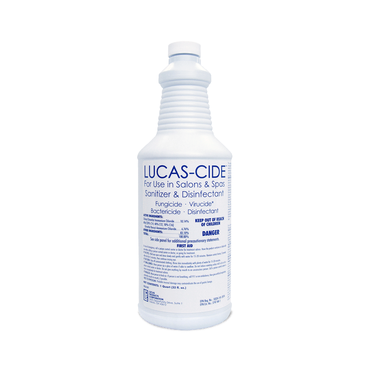 Lucas-Cide Sanitizer & Disinfectant Concentrate Blue Edition