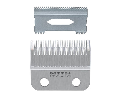 Gamma+ Fixed Stainless Steel Taper Blade with Shallow Tooth 2.0 Cutter Clipper Blade Set #GP539S