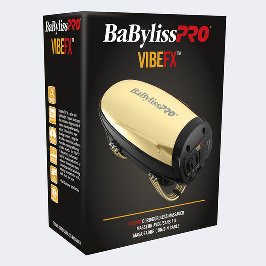 BaBylissPRO VIBEFX Cord/Cordless Massager GOLD #FXSSMG