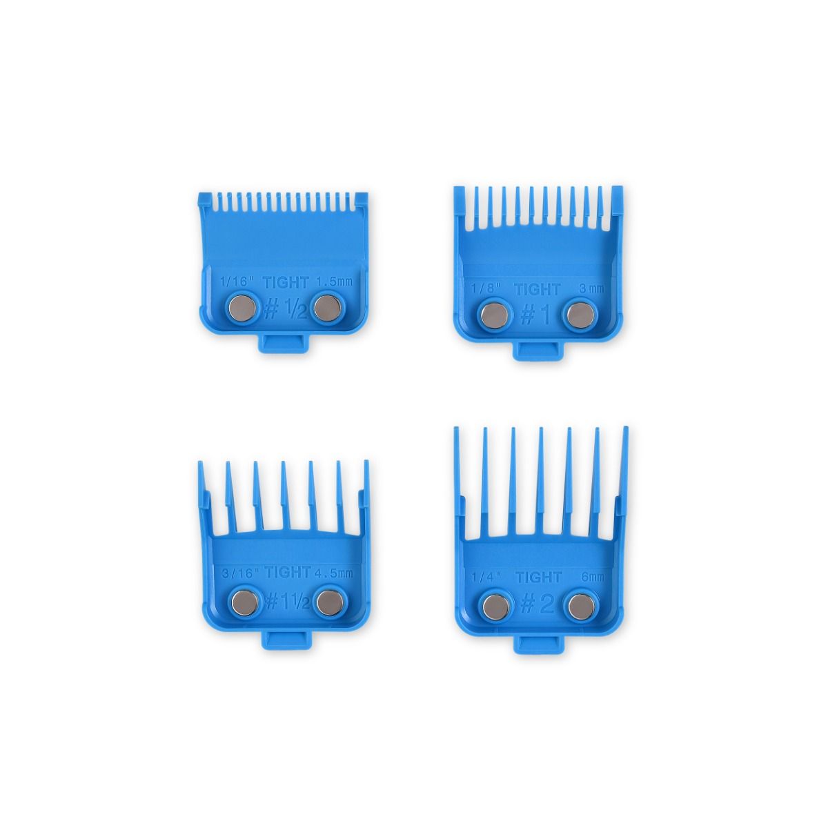 Gamma Dub Magnetic Tight Clipper Guards 4 Pack Cyan Blue #GPTGB