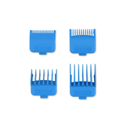 Gamma Dub Magnetic Tight Clipper Guards 4 Pack Cyan Blue #GPTGB