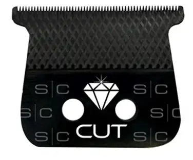 StyleCraft Replacement Diamond Cut Fixed Black Diamond DLC Hair Trimmer Blade with The One Cutter Set SC541B